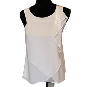 Jennifer Lopez NWOT White Sleeveless Top